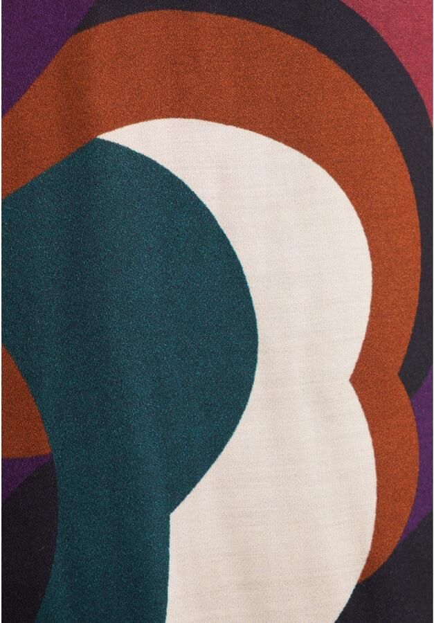 Seidensticker Zomerjurk Zwarte roos Lange mouwen kraag print - Foto 4