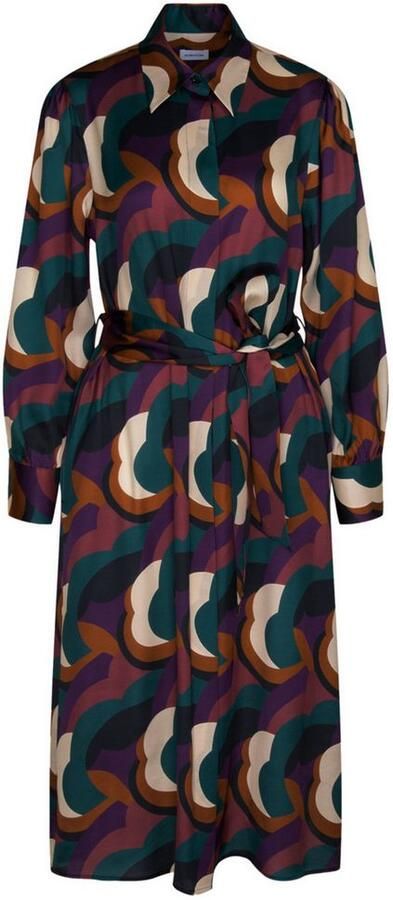 Seidensticker Zomerjurk Zwarte roos Lange mouwen kraag print - Foto 7