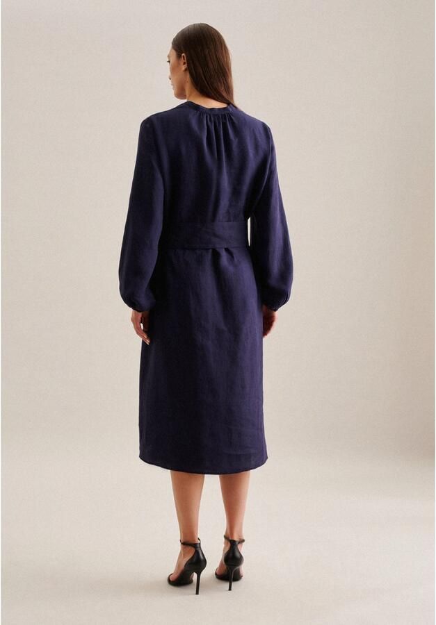 Seidensticker Zomerjurk Zwarte roos Lange mouwen kraag uni