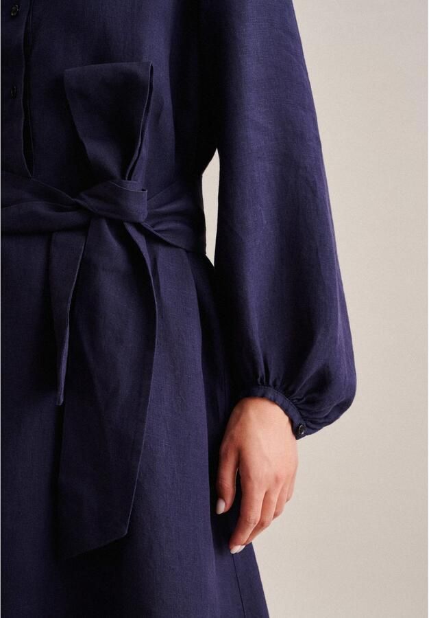 Seidensticker Zomerjurk Zwarte roos Lange mouwen kraag uni - Foto 5