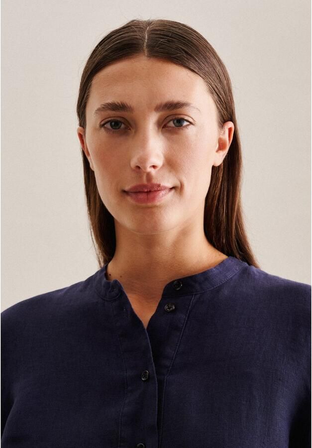 Seidensticker Zomerjurk Zwarte roos Lange mouwen kraag uni - Foto 3