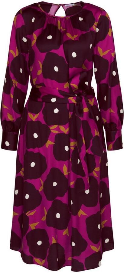 Seidensticker Zomerjurk Zwarte roos Lange mouwen ronde hals print - Foto 7