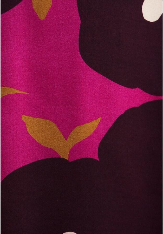 Seidensticker Zomerjurk Zwarte roos Lange mouwen ronde hals print - Foto 4