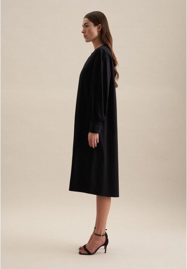 Seidensticker Zomerjurk Zwarte roos Lange mouwen ronde hals uni - Foto 2