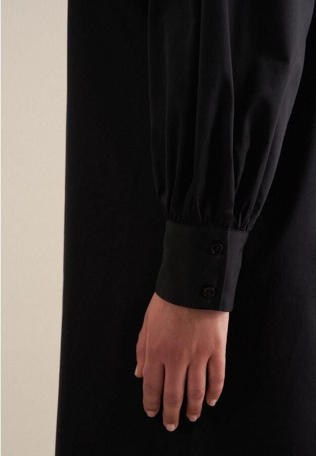 Seidensticker Zomerjurk Zwarte roos Lange mouwen ronde hals uni - Foto 4