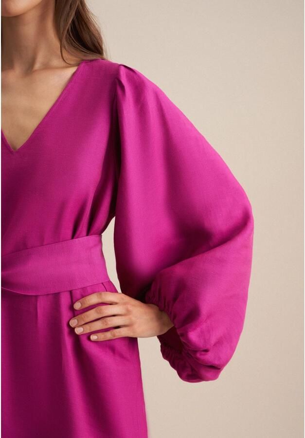 Seidensticker Zomerjurk Zwarte roos Lange mouwen V-hals uni - Foto 2