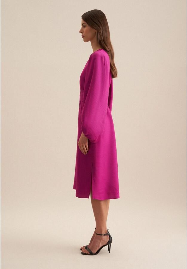 Seidensticker Zomerjurk Zwarte roos Lange mouwen V-hals uni - Foto 4