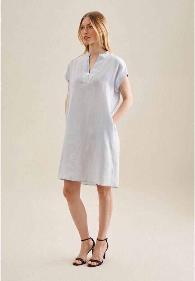 Seidensticker Zomerjurk Zwarte roos Mouwloos Kraag Geverfde garen