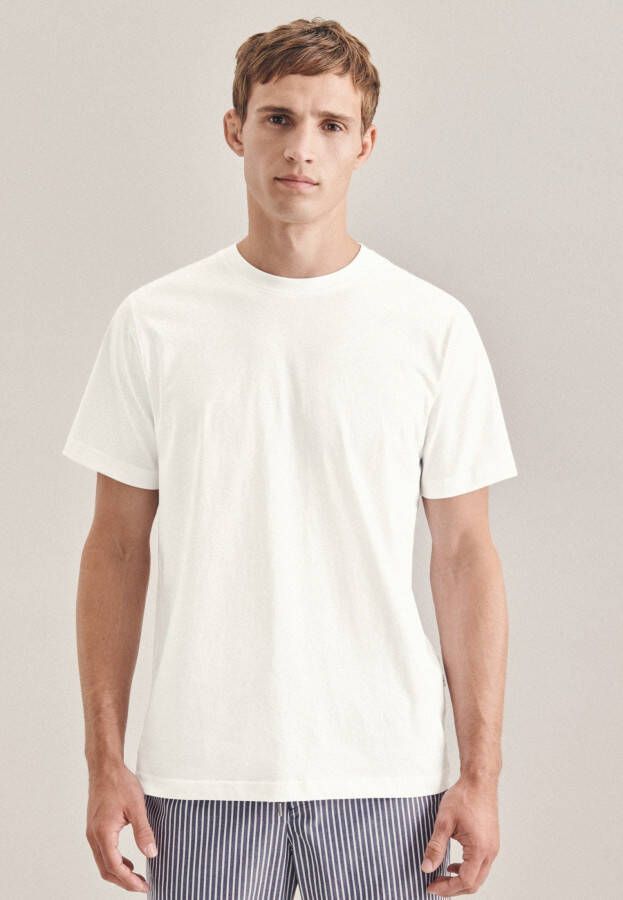 Seidensticker T-Shirt Regular Wit Heren