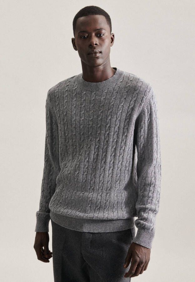 Seidensticker Trui met ronde hals Regular Lange mouwen ronde hals uni