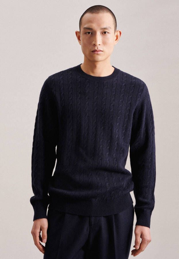 Seidensticker Trui met ronde hals Regular Lange mouwen ronde hals uni