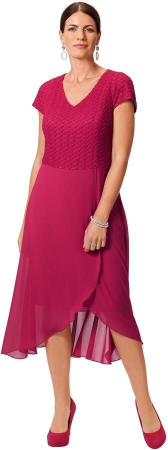 Select! By Hermann Lange Jerseyjurk Zomerjurk dubbellaagse rok met asymetrische zoomvoering - Foto 4