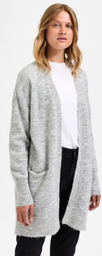 SELECTED FEMME Dames Truien & Vesten Lulu New Ls Knit Long Cardigan B Lichtgrijs