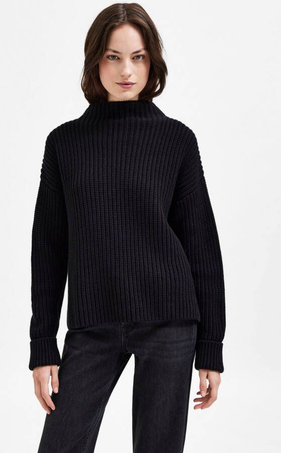 SELECTED FEMME Dames Truien & Vesten Selma Ls Knit Pullover B Zwart - Foto 6