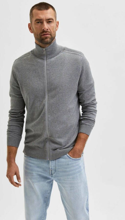 SELECTED HOMME Vest SLHBERG FULL ZIP CARDIGAN NOOS