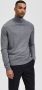 Selected Homme Grijze Coltrui Town Merino Coolmax Knit Roll B - Thumbnail 2