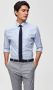 SELECTED HOMME gestreept slim fit overhemd SLHNEW-MARK lichtblauw wit - Thumbnail 2