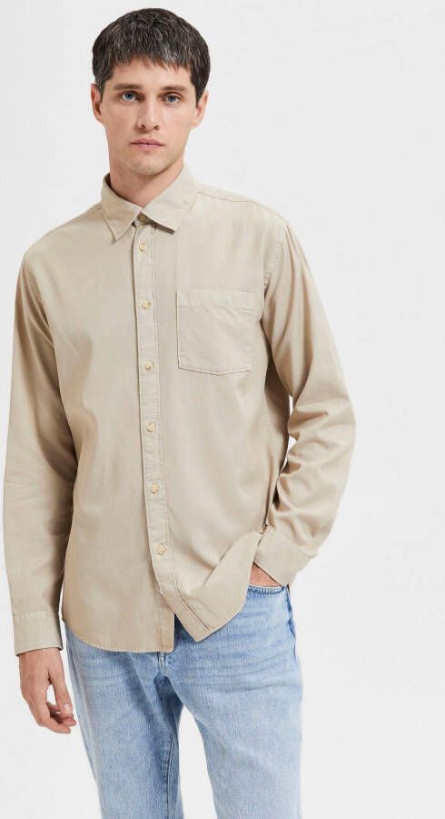 SELECTED HOMME Overhemd met lange mouwen SLHREGPASTEL-LINEN SHIRT LS W