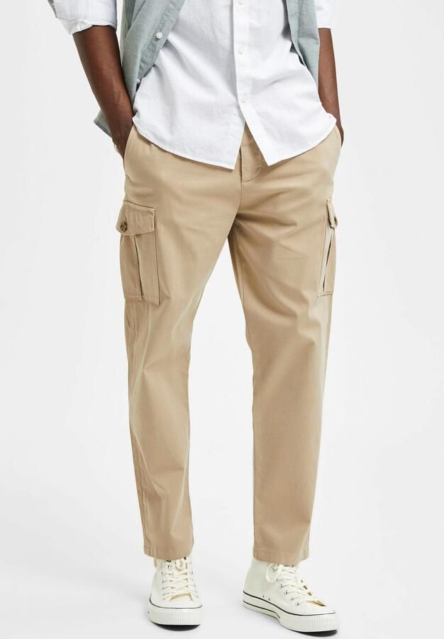 Selected Homme Slim tapered fit cargobroek met stretch model 'Wick' - Foto 6