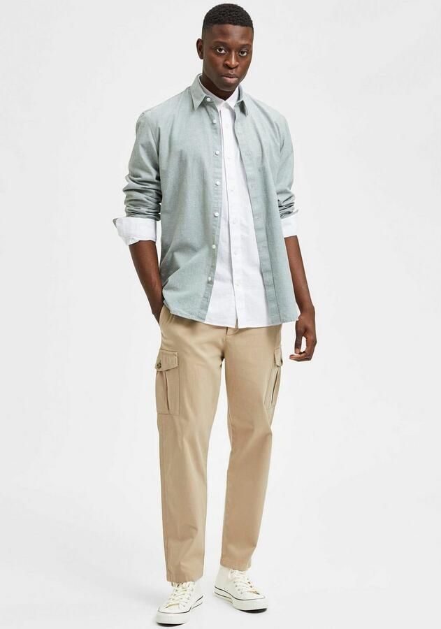 Selected Homme Slim tapered fit cargobroek met stretch model 'Wick' - Foto 2