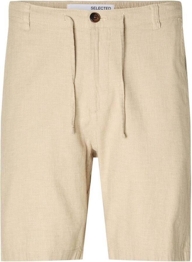 Selected Homme Beige Korte Broek Slhcomfort-brody Linen Shorts - Foto 8