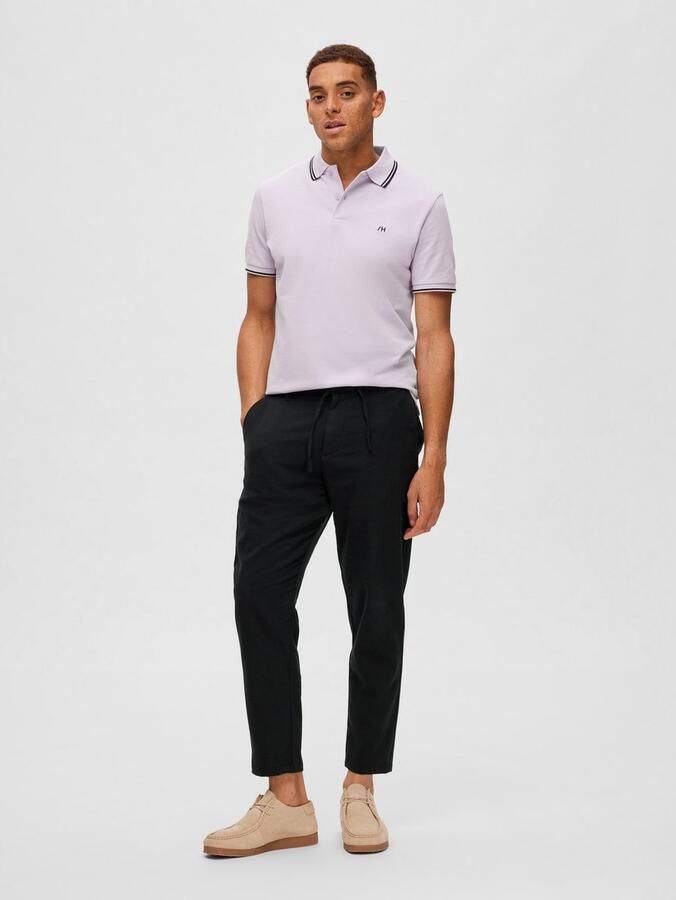 Selected Homme Slim tapered fit broek met tunnelkoord model 'Brody' - Foto 2