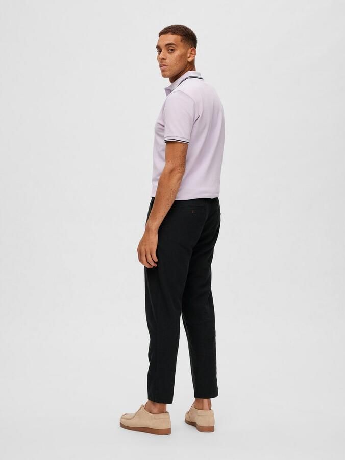 Selected Homme Slim tapered fit broek met tunnelkoord model 'Brody' - Foto 3