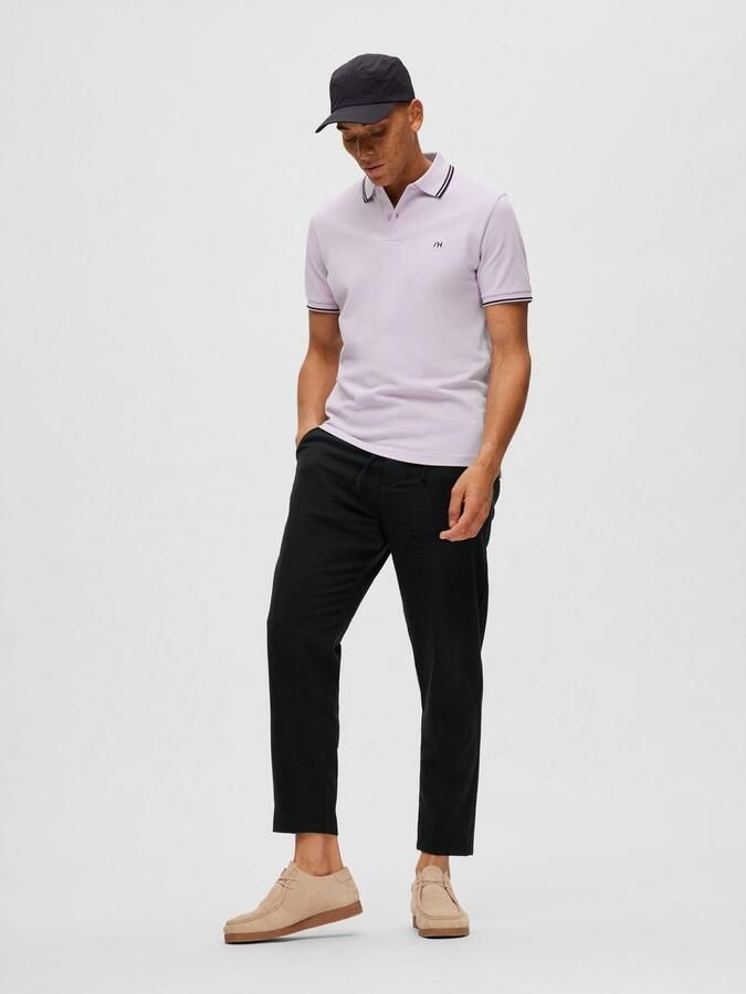 Selected Homme Slim tapered fit broek met tunnelkoord model 'Brody' - Foto 4