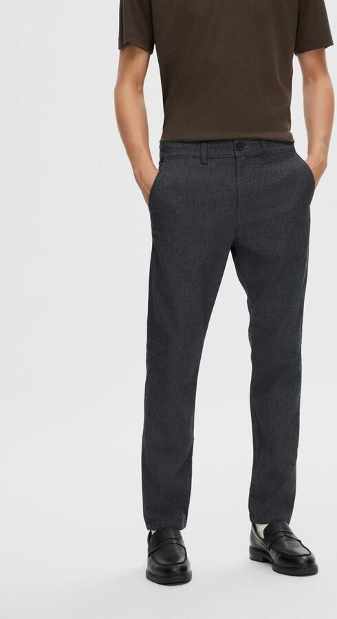 Selected Homme Slim fit chino van katoenmix model '175 BRUSHED' - Foto 7