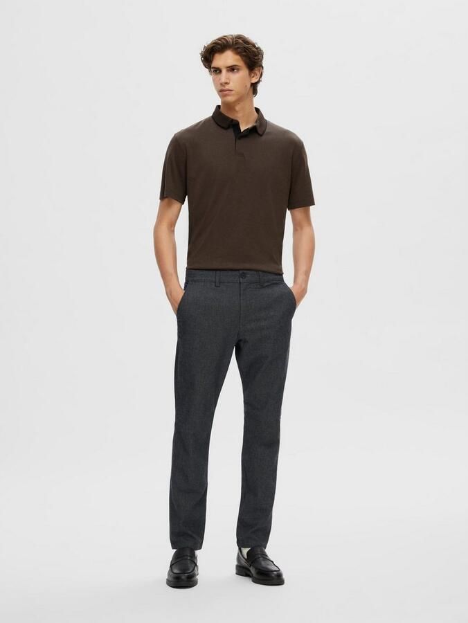 Selected Homme Slim fit chino van katoenmix model '175 BRUSHED' - Foto 5
