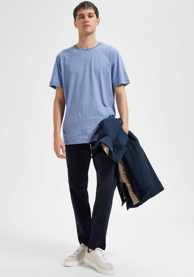 SELECTED HOMME Heren Broeken Slh175-slim New Miles Flex Pant Noos Donkerblauw - Foto 9