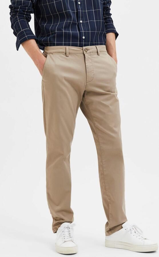 SELECTED MEN Heren Broeken Slh175-slim New Miles Flex Pant Noos Beige - Foto 9
