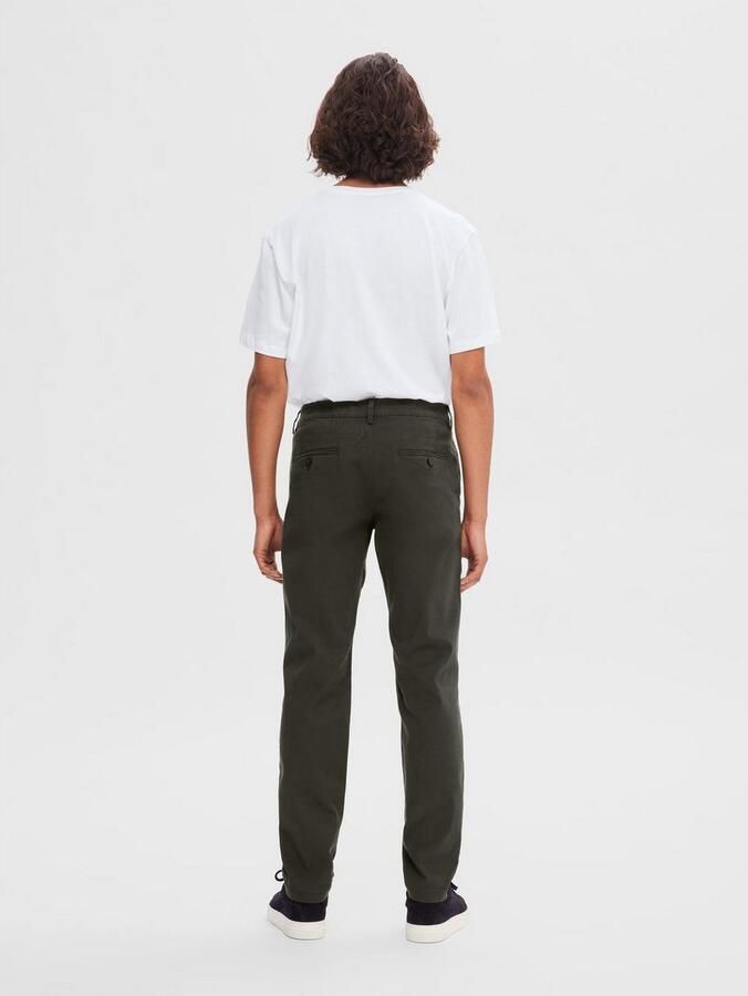 Selected Homme Slim fit chino met ceintuurlussen model 'NEW Miles' - Foto 3