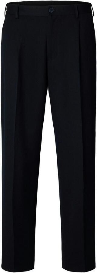 Selected Homme Loose fit bandplooibroek met riemlussen model 'FINN' - Foto 10