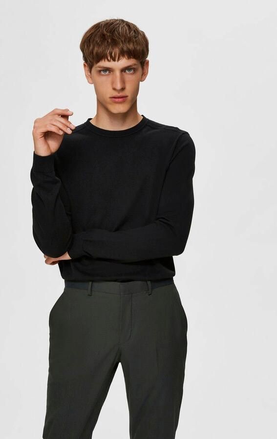 Selected Homme Regular fit gebreide pullover van puur katoen model 'BERG' - Foto 11