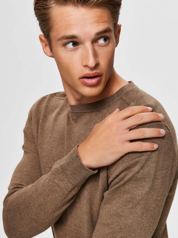 Selected Homme Regular fit gebreide pullover van puur katoen model 'BERG' - Foto 6