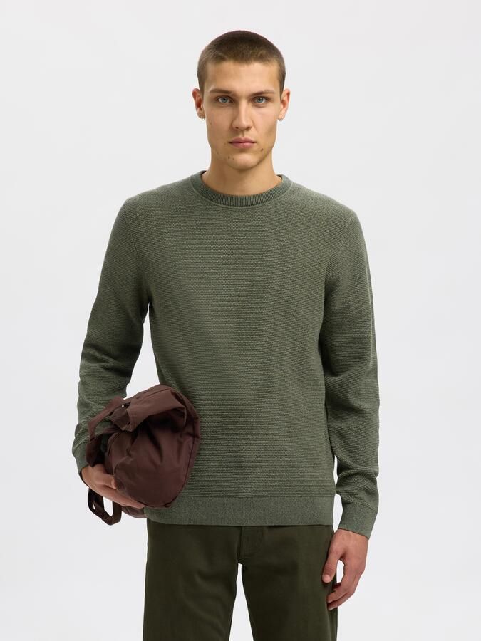 SELECTED HOMME Gebreide trui SLHROSS LS KNIT STRUCTURE CREW NECK NOOS - Foto 6