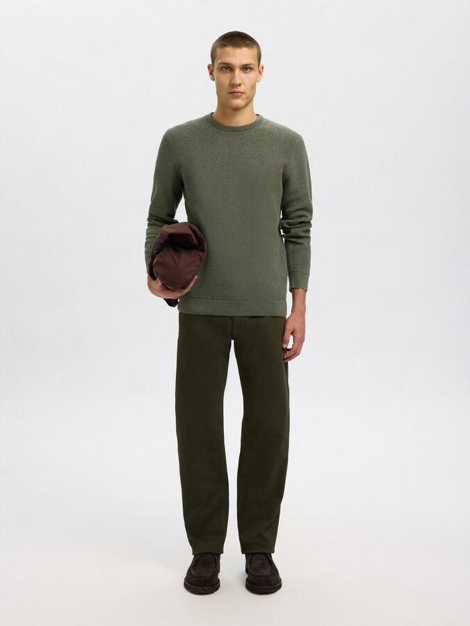 SELECTED HOMME Gebreide trui SLHROSS LS KNIT STRUCTURE CREW NECK NOOS - Foto 3