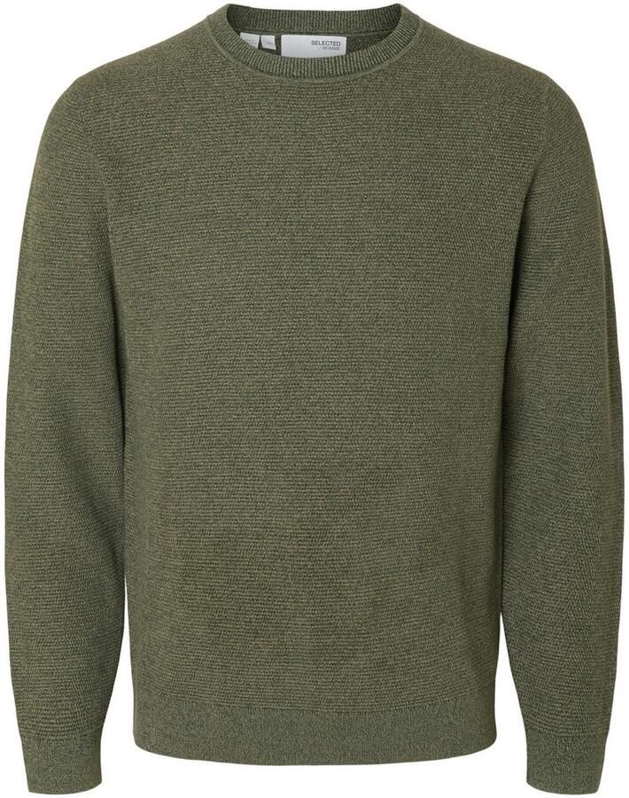 SELECTED HOMME Gebreide trui SLHROSS LS KNIT STRUCTURE CREW NECK NOOS