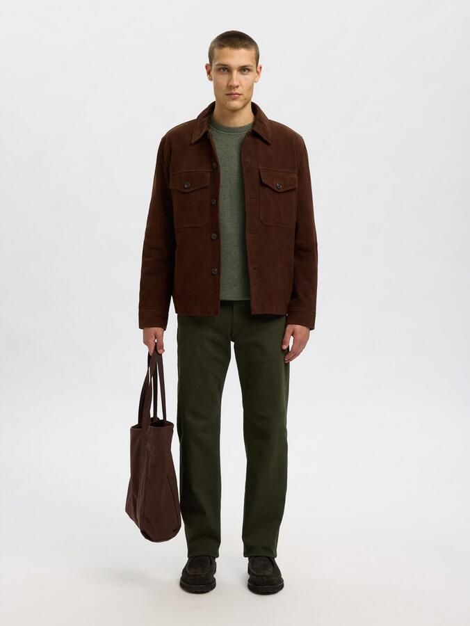 SELECTED HOMME Gebreide trui SLHROSS LS KNIT STRUCTURE CREW NECK NOOS - Foto 4