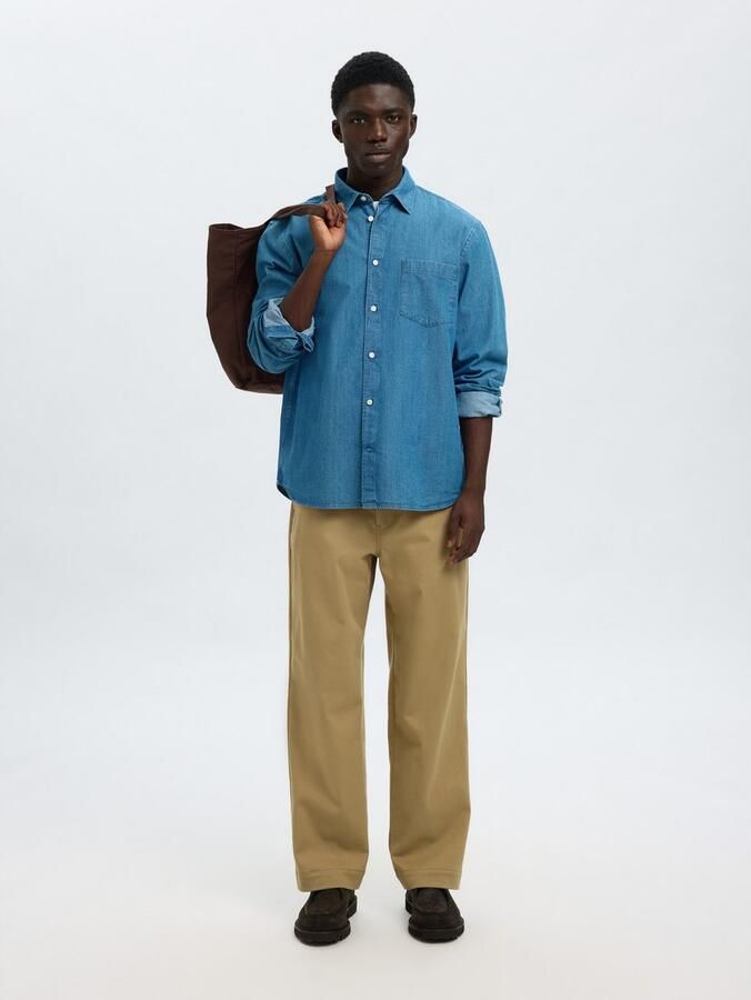 Selected Homme Regular fit jeansoverhemd van puur katoen model 'REGCARLO' - Foto 8