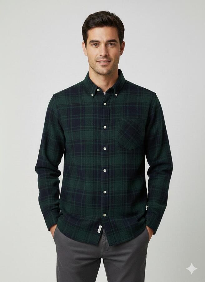 SELECTED HOMME Overhemd met lange mouwen SLHREGNOAH BRUSHED LS SHIRT D