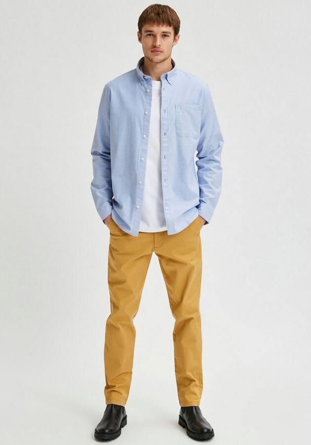 Selected Homme Regular fit vrijetijdsoverhemd van katoenmix model 'REGRICK' - Foto 5