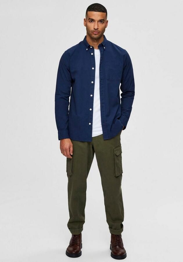 Selected Homme Regular fit vrijetijdsoverhemd van katoenmix model 'REGRICK' - Foto 5