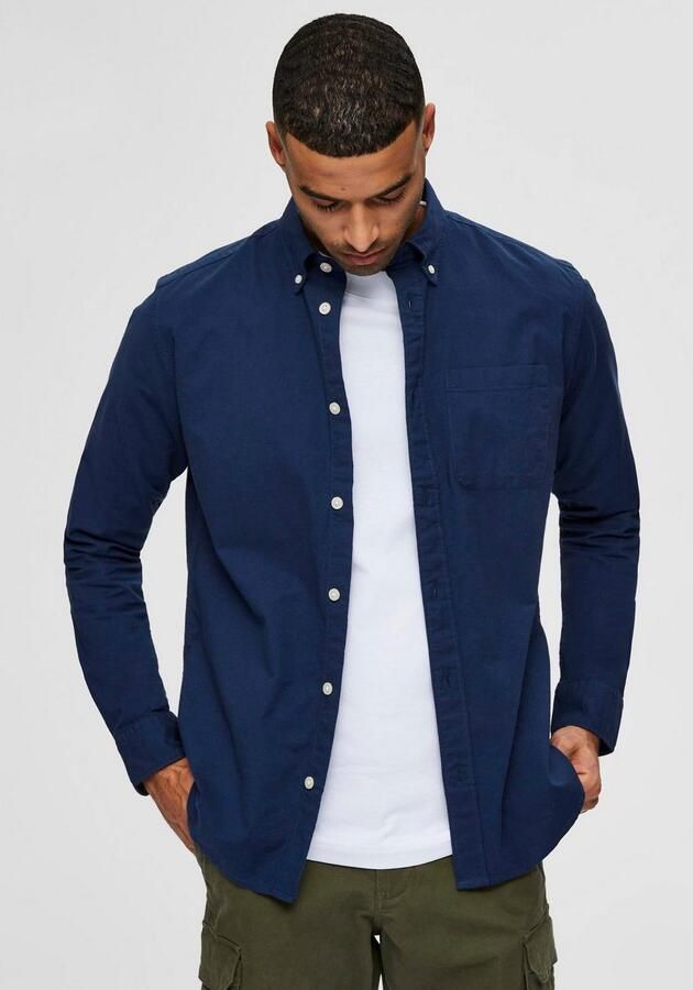 Selected Homme Regular fit vrijetijdsoverhemd van katoenmix model 'REGRICK' - Foto 6