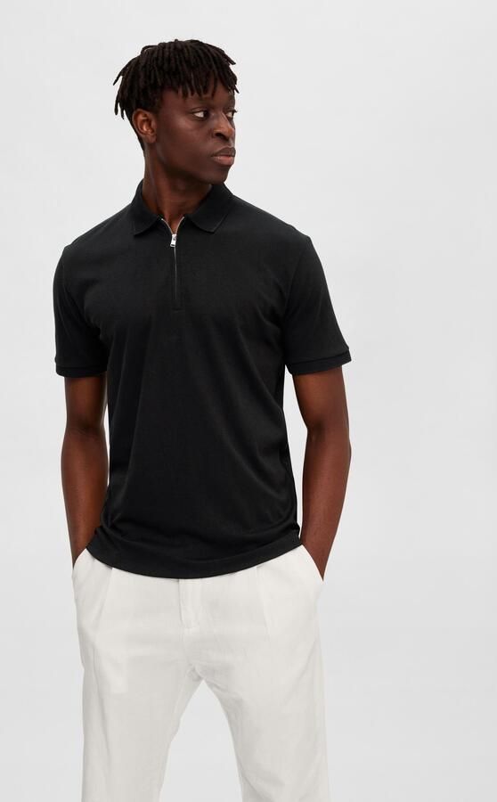 Selected Homme Regular fit poloshirt met ritssluiting model 'FAVE' - Foto 8