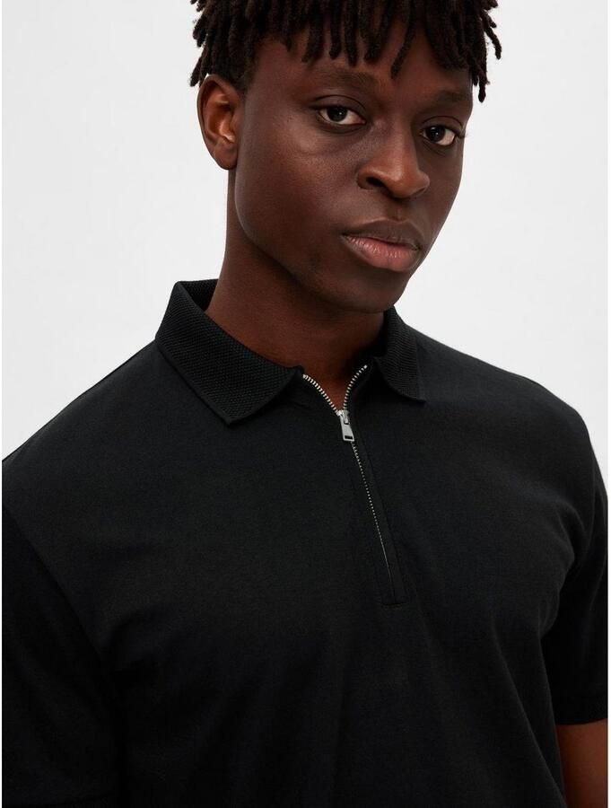 Selected Homme Regular fit poloshirt met ritssluiting model 'FAVE' - Foto 2