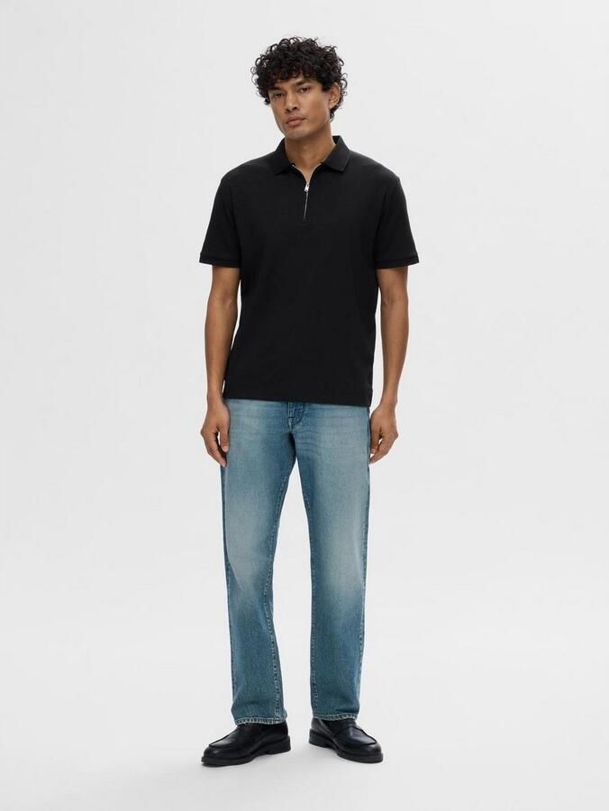 Selected Homme Regular fit poloshirt met ritssluiting model 'FAVE' - Foto 5
