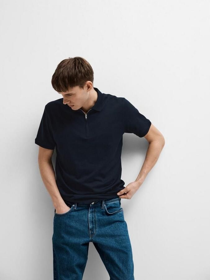 Selected Homme Regular fit poloshirt met ritssluiting model 'FAVE' - Foto 6