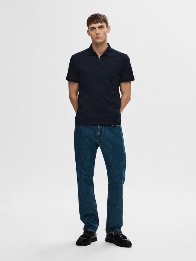 Selected Homme Regular fit poloshirt met ritssluiting model 'FAVE' - Foto 7